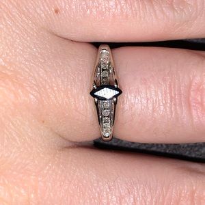Blue Diamond Ring. Size 7.